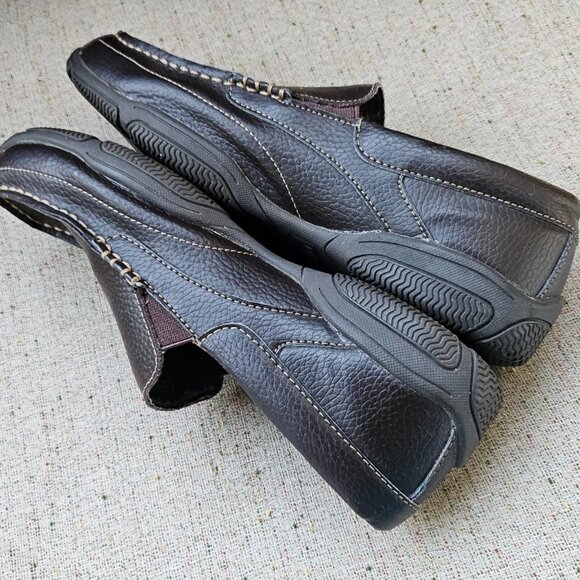 Perry Ellis Men Shoes Slip On Loafer Brown Leather Upper SOHO Size 8.5US main image 5